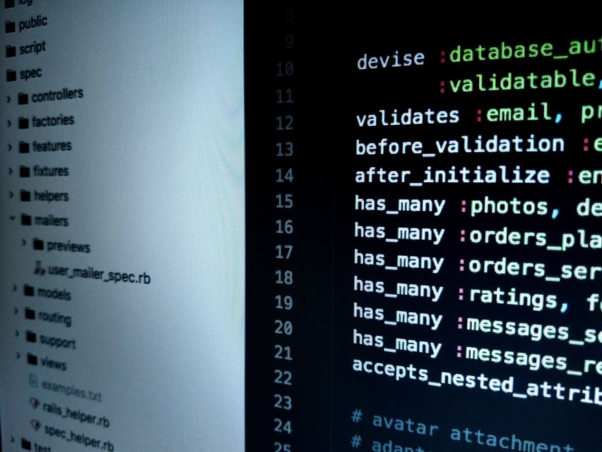Detailed view of Ruby on Rails code highlighting software development intricacies. — illustrating cline memory bank